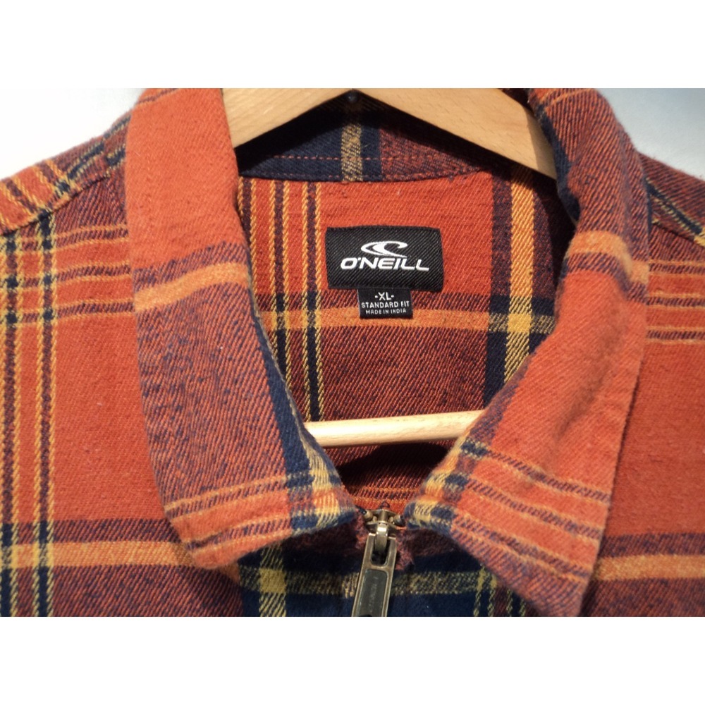 Oneill Men's Lodge Red Flannel Zip Up Jacket Size XL - Picture 8 of 13